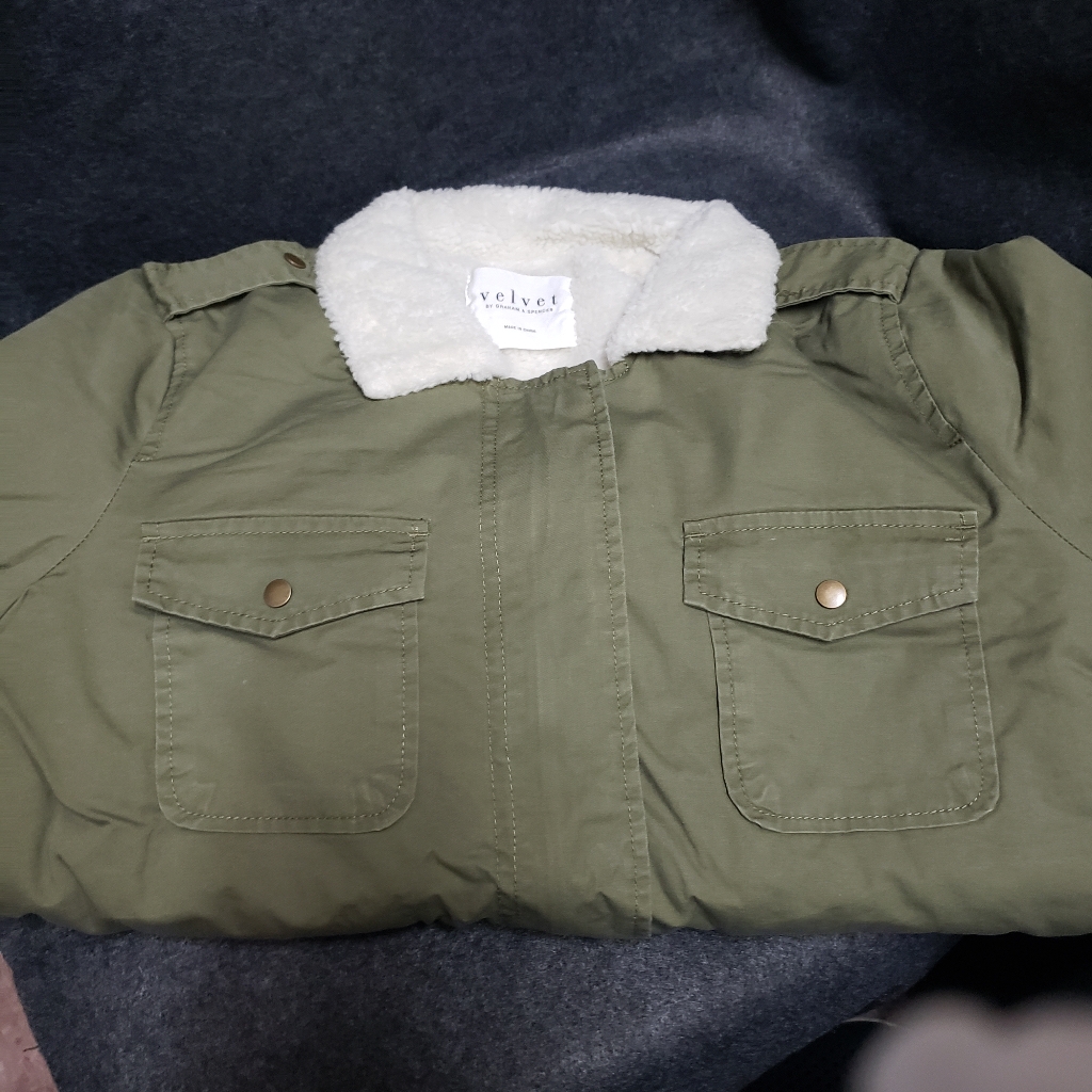 Bloomdales Velvet Brand Army Jacket